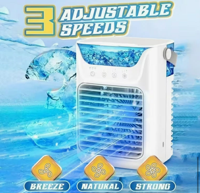 3 in 1 Fan Air Conditioner Small Water Air Cooler LED Lights Air Cooling Fan