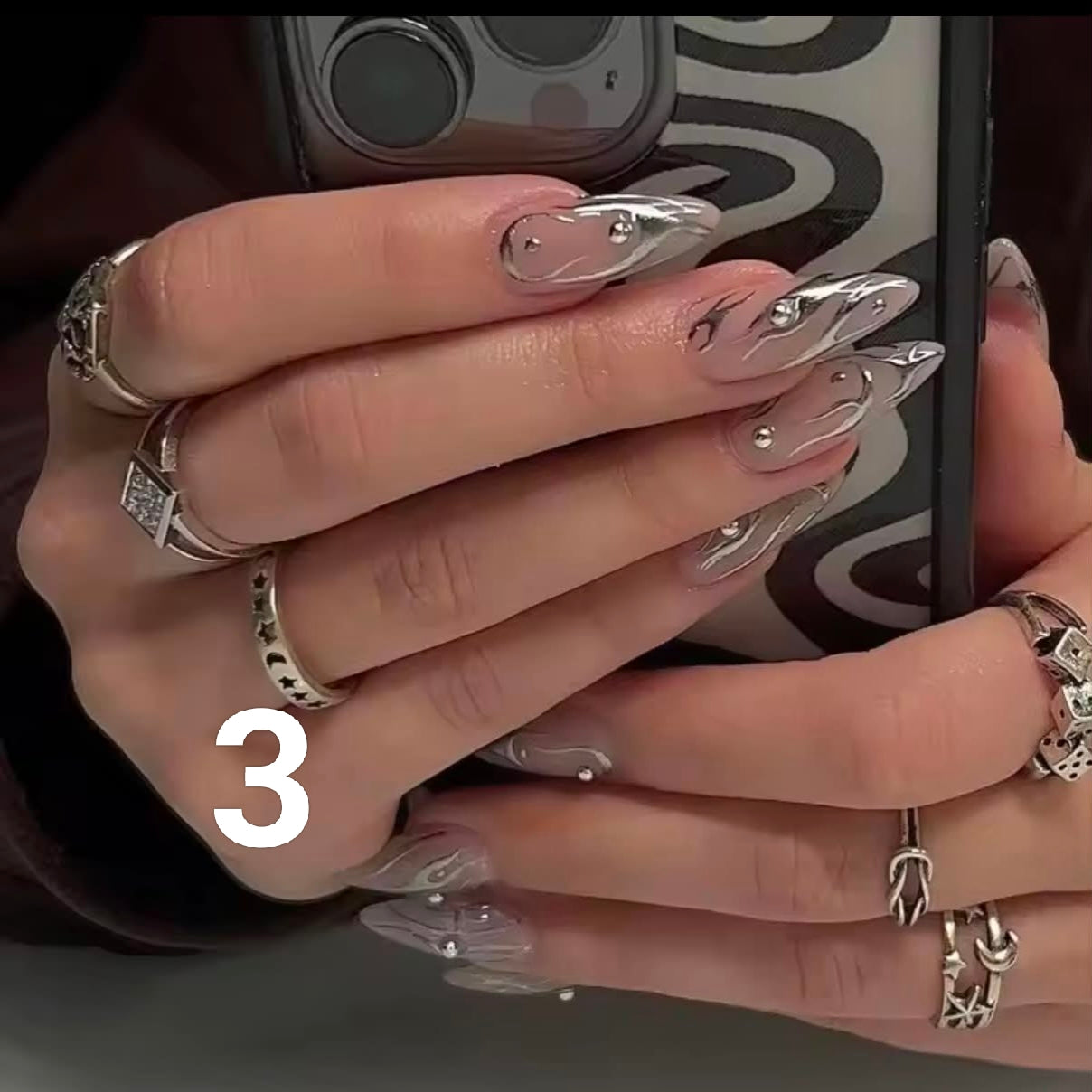 24Pcs Long Pointed Wear False Nails