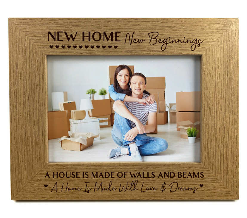 New home New Beginnings Photo Frame Gift For New HOME FIRST HOME Couple Gifts