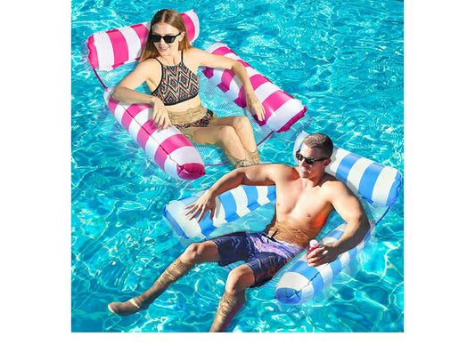 2 Pack Inflatable Pool Floats, Pool Inflatables for Adults, 4 IN 1 Swimming Pool Floats Hammock, Pool Toys Water Hammock for Armchair Mattresses Seat Floating Mattress