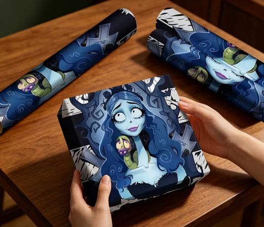 2pcs 50 X 300 Cm Warner Bros. Corpse Bride Print  Wrapping Paper,