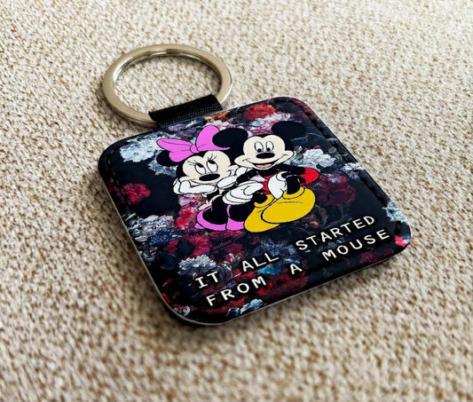 Personalized Mickey mouse Keyring Chain