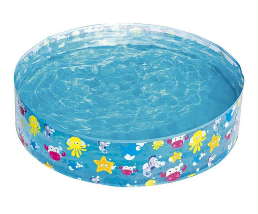 Bestway Sea Creature Paddling Pool Kiddie Swimming Pool, Inflatable Above Ground Pool, Outdoor Garden Pool, Blue, 48 x 10 Inch