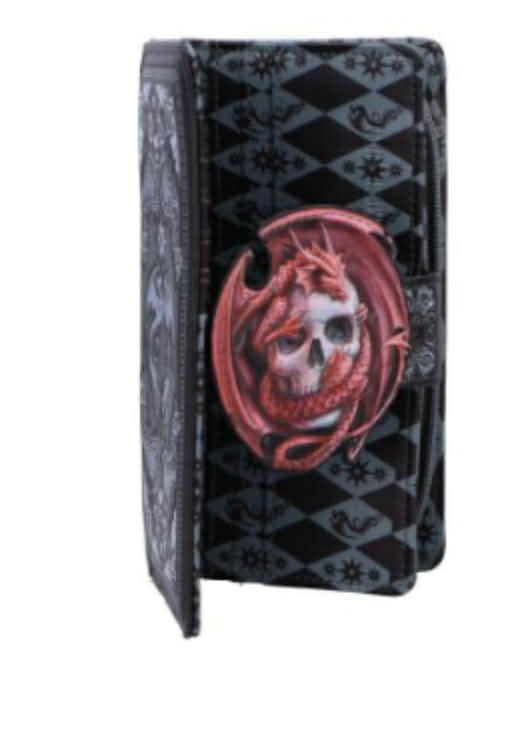 Skull Embrace Embossed Purse (AS) 18.5cm