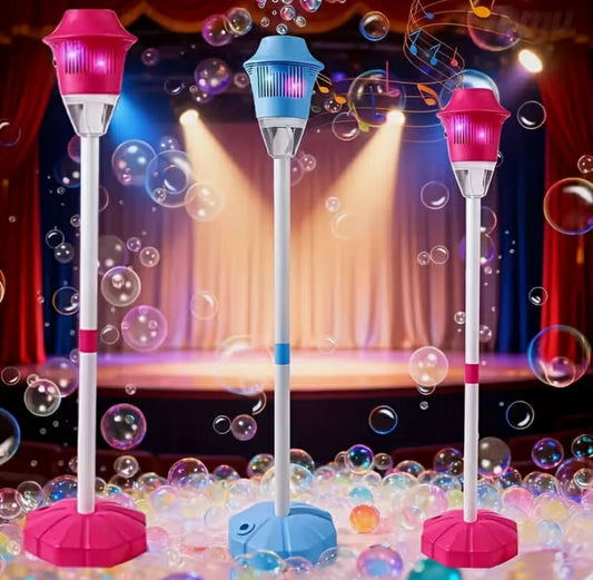 47-inch Music Standing Bubble Machine Toy, Lightweight Outdoor Standing Bubble Machine, Children's Bubble Machine. It Features Adjustable Height and Is Made of Sturdy Plastic, Making It Very Suitable for Outdoor Activities and a Gift for Boys