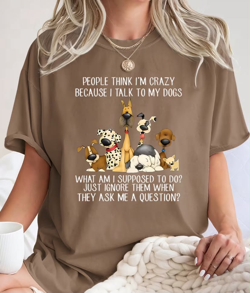 Funny Dog Text Print Women's Summer Top Playful Quirky Style Loose Plus Size Round Neck T-Shirt Casual Daily Wear Fashion Vacation Comfortable Athletic Versatile