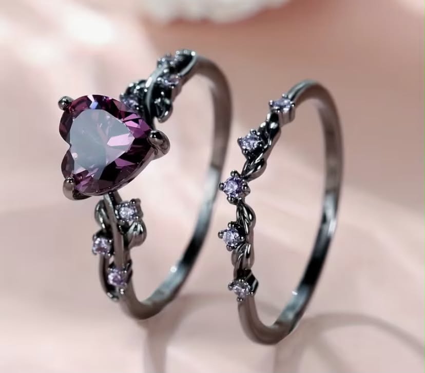 Two-Piece Set of Synthetic Synthetic Zirconia Inlaid Rings for Women, Classic Versatile Fashionable Luxurious Elegant Exquisite Jewelry
