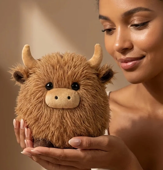 Adorable Highland Cattle Plush Toy Simulation Animal Stuffed Toy Highland Cow Soothing Toy