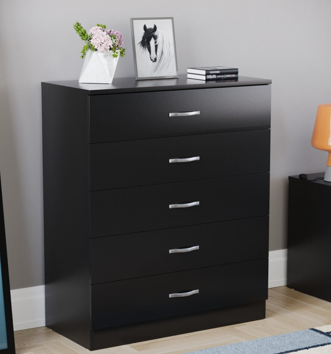 Riano 5 Drawer Chest of Drawers Bedroom Storage