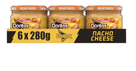Doritos Nacho Cheese, hot salsa or sour cream & chives Sharing Dip 280g (Case of 6)