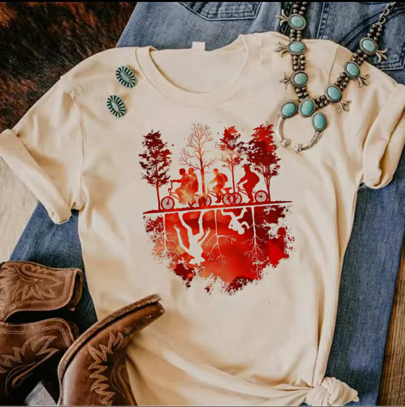 Eddie Munson Stranger Vintage Print T Shirt