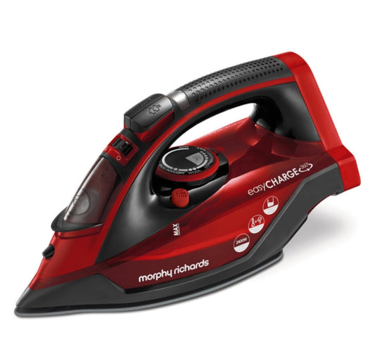 Morphy Richards EasyCHARGE Cordless Steam Iron, Non Stick Ceramic Soleplate, 130g Boost, 30g Output, 350ml Water Tank, Anti Drip and Scale, Auto