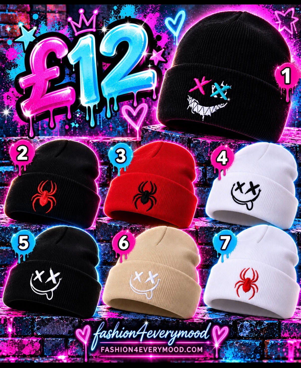 Cool Embroidered Beanie Hats