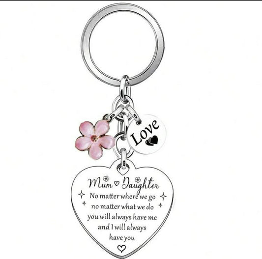 1 pc Mother Daughter Keychain - "Forever My" Birthday,