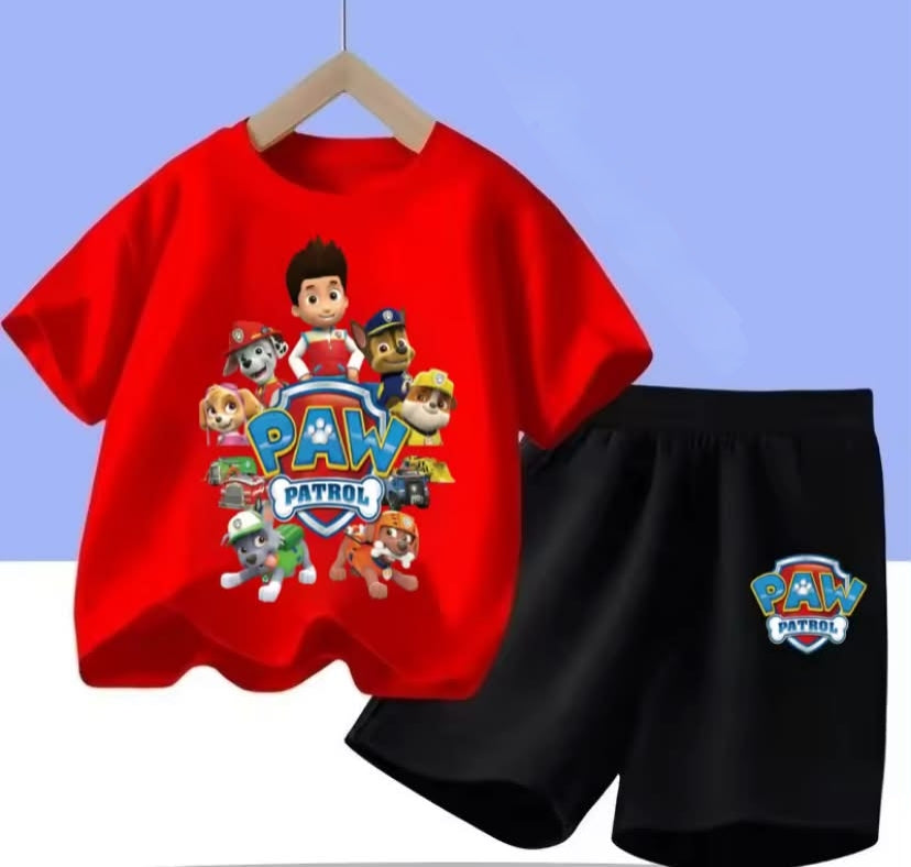 Kids Set Boys Short Sleeve T-Shirt Top+Shorts