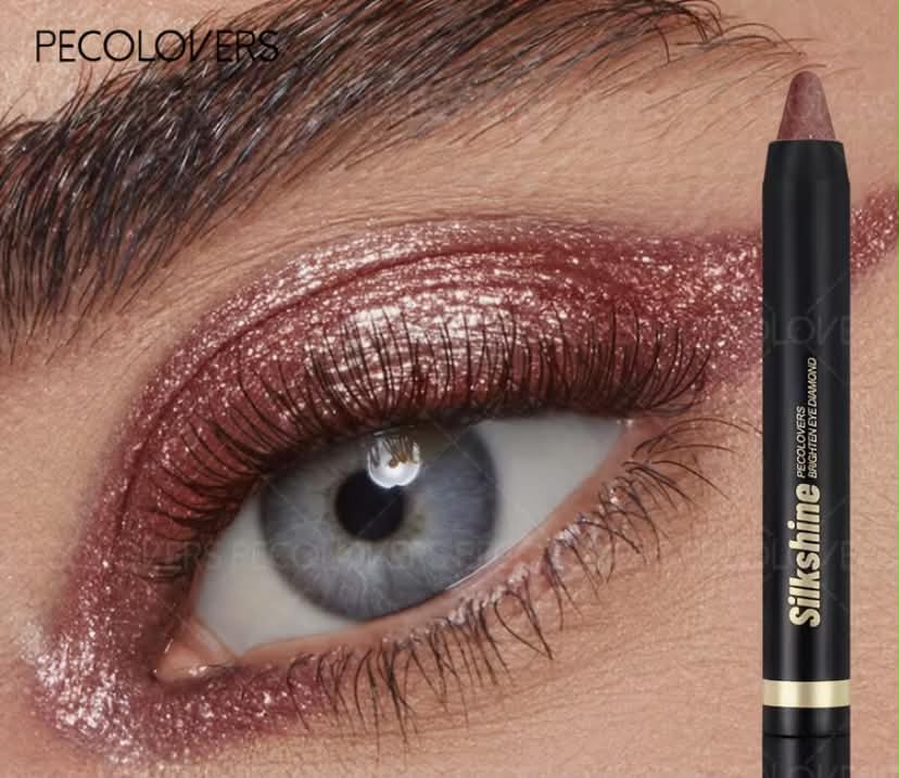 1 pc Pecolovers Sparkling Blue Eyeshadow Stick - Waterproof Long-Lasting Formula, Smooth Glitter Eyeshadow for Bold Stage Makeup,
