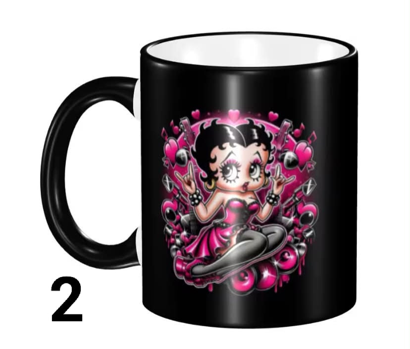 Cartoon Girl Boop Ceramic Mug Bettys Coffee Cups Creative Gift