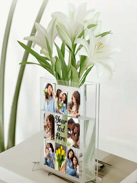 Personalized Acrylic Book Vase Designed for Flowers,