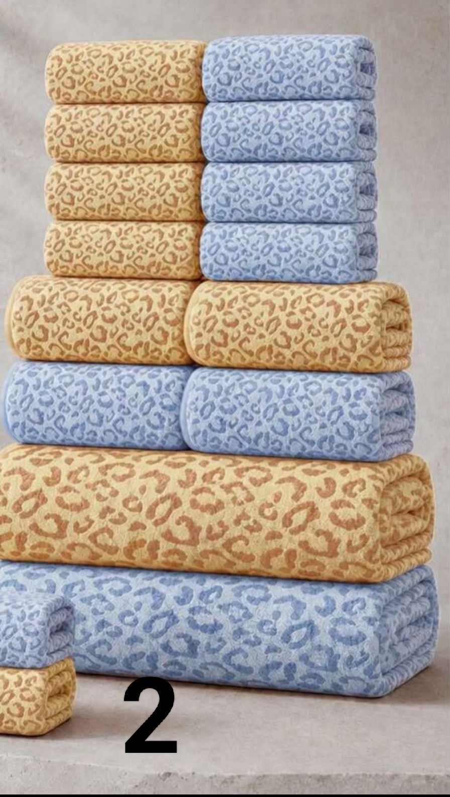 16pcs Fashion Leopard Print Coral Fleece Towel Set,