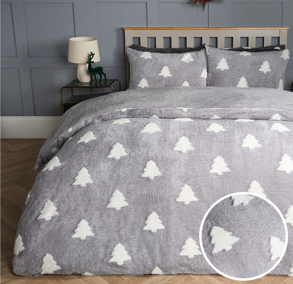 Tufted Winter Tree Duvet Cover Set