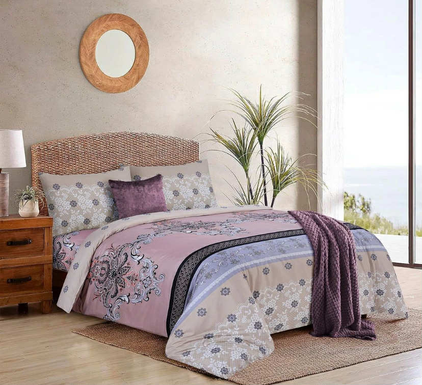 4 Piece Printed Duvet Quilt Cover Luxury Bedding Set