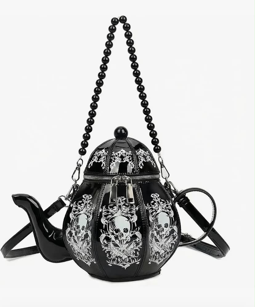 Vintage Teapot-Shaped Women Crossbody Bag Novelty Female Retro Daily Handbag for Cosplay Shoulder Bag
