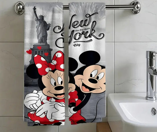 New York Micky and minine hand towels  set