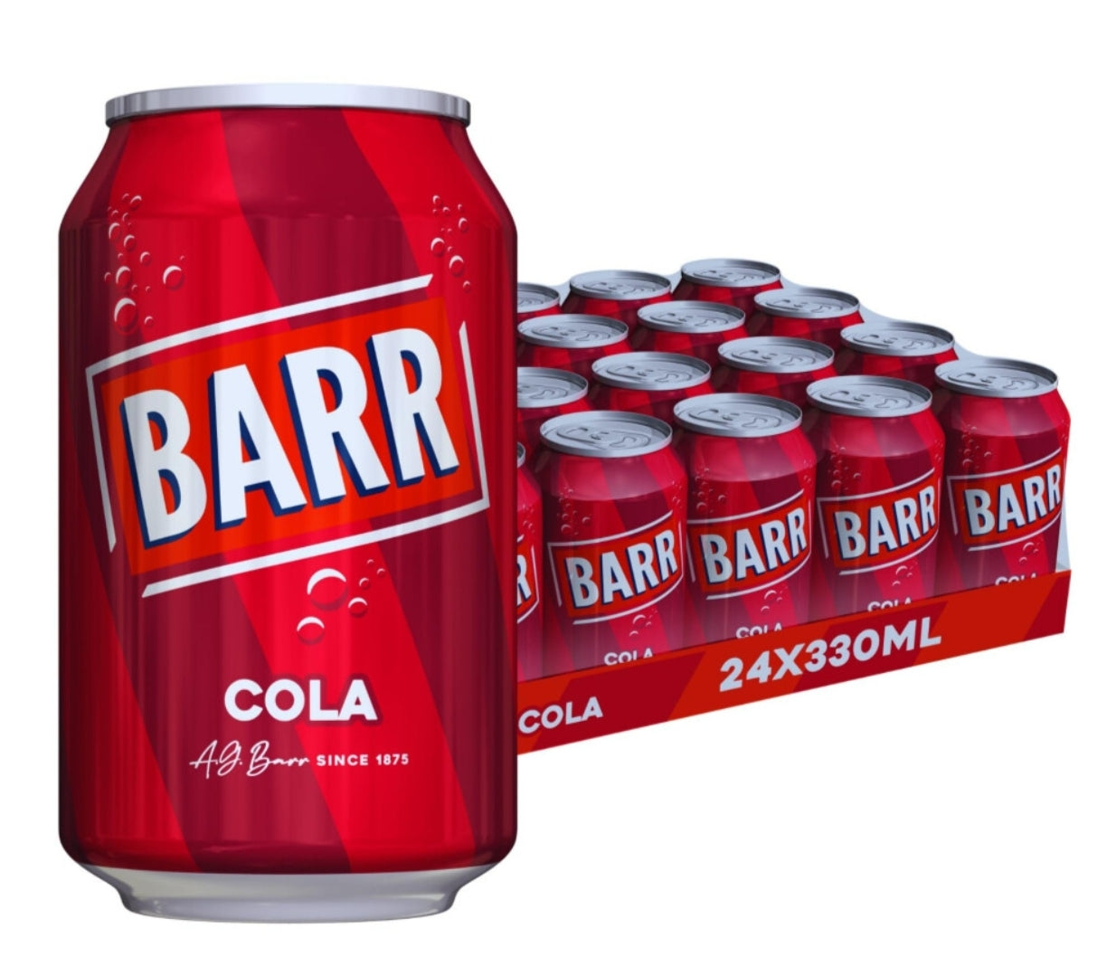 24 Pack Classic Cola, Low Sugar Fizzy Drink "Fizzingly Fun" - 24 x 330ml Cans