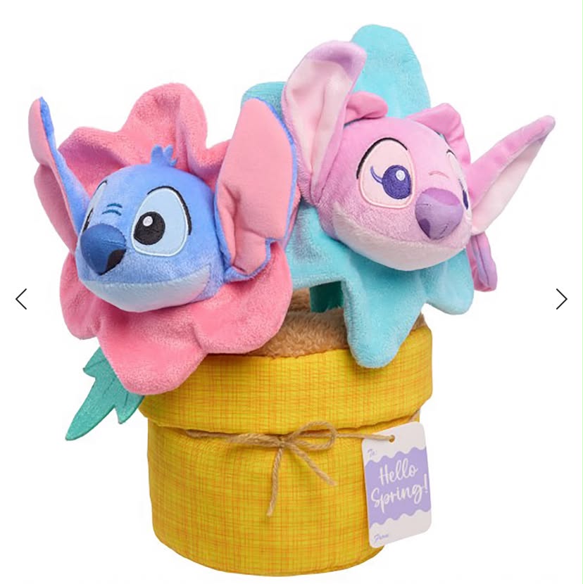 Just Play Blooming Buddies Stitch and Angel Soft Toy, Lilo & Stitch - 30cm