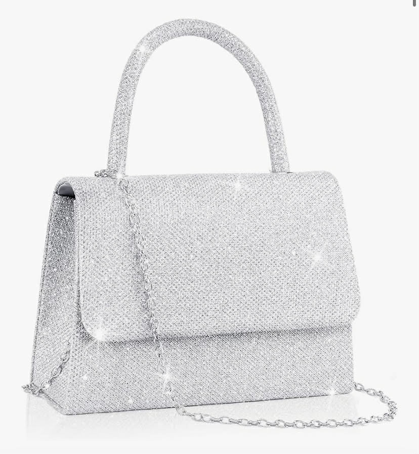 Women's Clutches, Sparkly Handbags for Women with Detachable Chain, Top Handle Evening Clutch Bag, Elegant Crossbody Bag Fashion Shoulder Bag for Party Prom Wedding