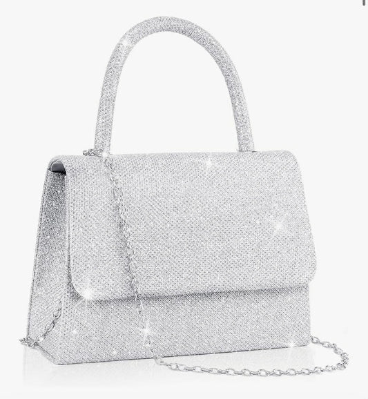 Women's Clutches, Sparkly Handbags for Women with Detachable Chain, Top Handle Evening Clutch Bag, Elegant Crossbody Bag Fashion Shoulder Bag for Party Prom Wedding