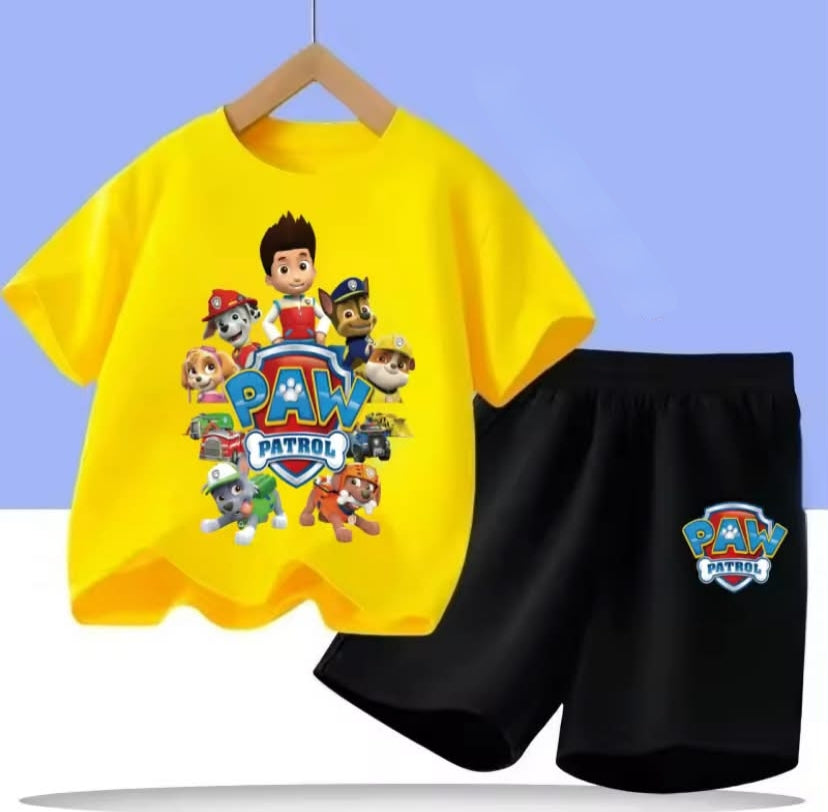 Kids Set Boys Short Sleeve T-Shirt Top+Shorts