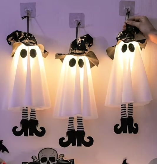 1 pc PHFRQ Wall-Mountable Wizard LED Light Suitable for Halloween Party Decorations with Flashing Effects, Plug-and-Play Button Battery Operation (Battery Included), Plastic Hanging Ornament for /Outdoor Horror Ambiance