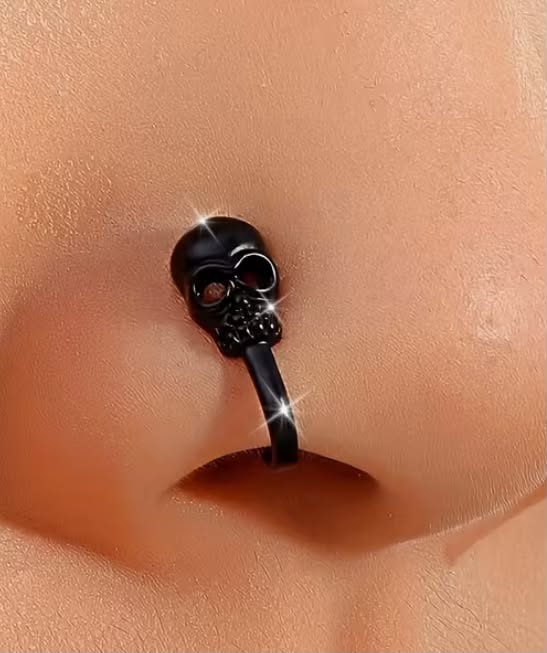 1pc Goth -Border New Skull Nose Ring Nose Clip