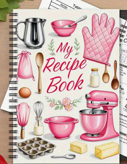 1 Fun Recipe Notebook Logbook, Personal Blank Recipe Handbook, Recipe Notebook for Recording Homemade Recipes, Scrapbook Handicraft Supplies