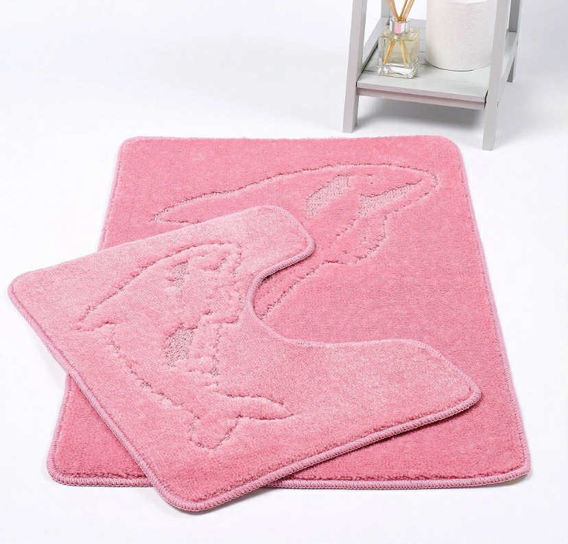 Dolphin Pedestal Non Slip bathroom toilet rug