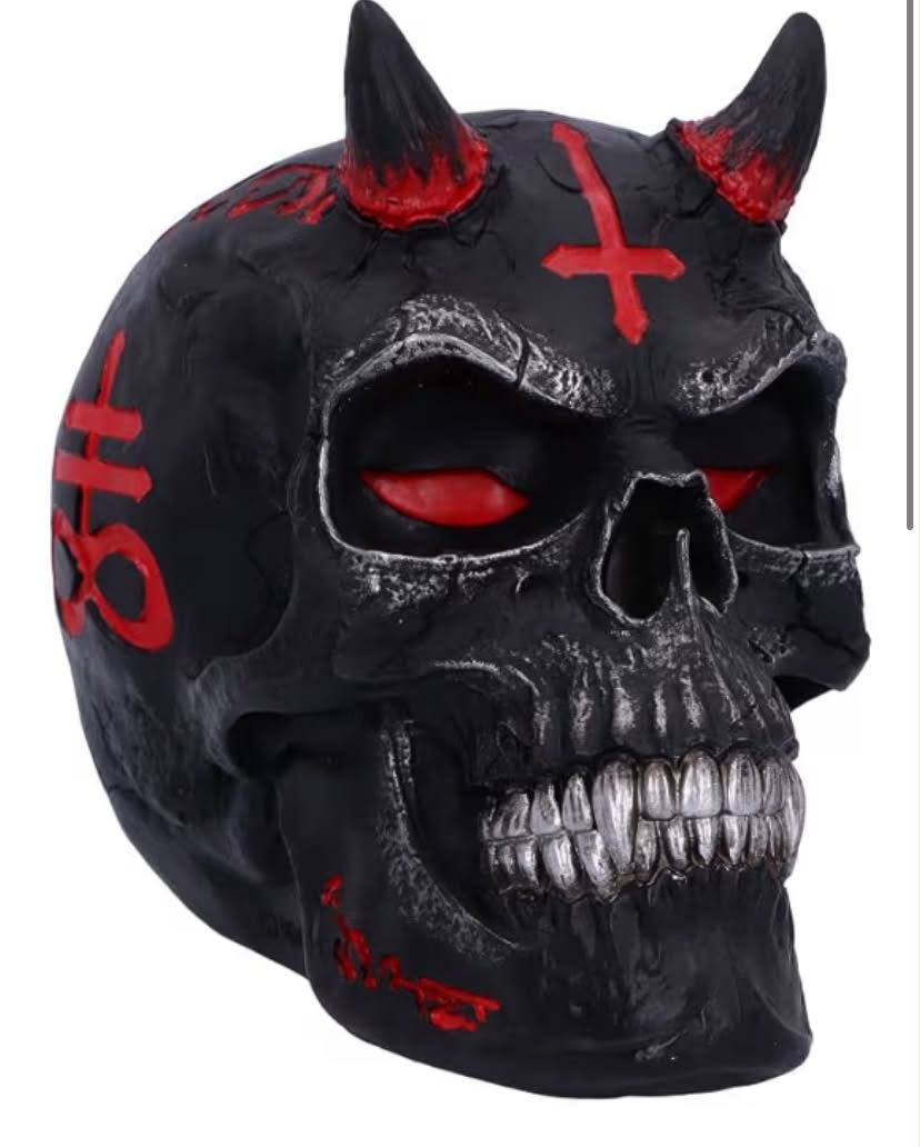 James Ryman Infernal Skull, Black, 20cm