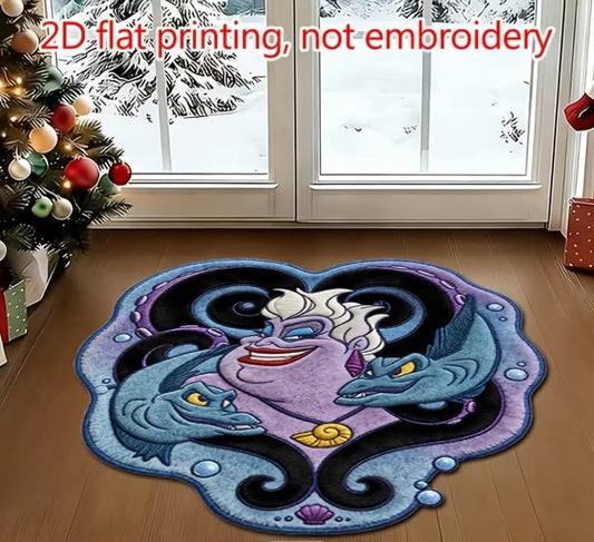 Floor Mat,  Design Supervillain Ursula Cruella De Vil Evil Queen Design Style,