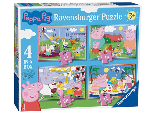 Peppa Pig 4 in a Box Kids Jigsaw Puzzles Age 3+ – 12, 16, 20 & 24 Piece Puzzle Pack