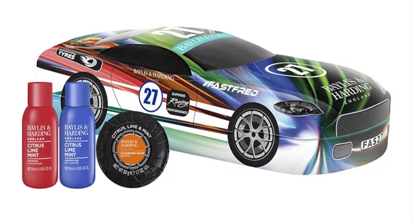 Baylis & Harding Mens Race Car Tin Gift Set 1 Pack
Citrus, Lime & Mint, Crisp, Fresh, Vibrant Fragrance, Vegan Friendly