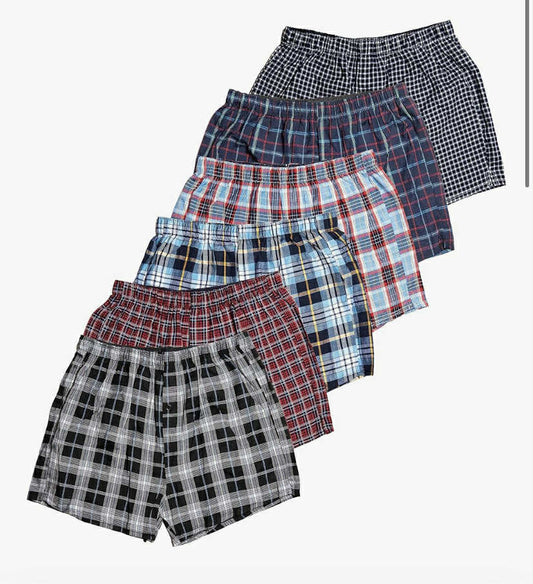 Multipack Classic loose fit Woven Boxer Shorts for Men - 6 pack - Cotton Breathable Underwear Briefs, Mens Boxers Shorts