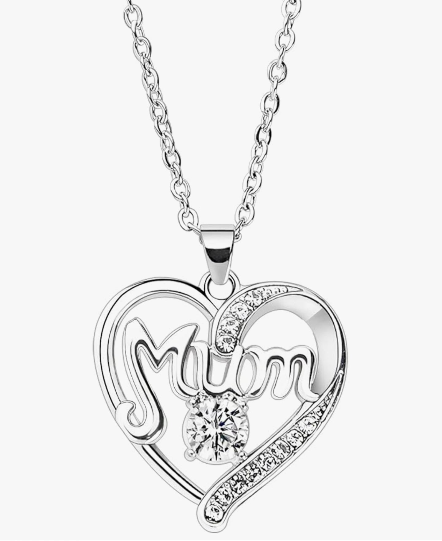 Mum Necklace Crystal Pendant Necklace