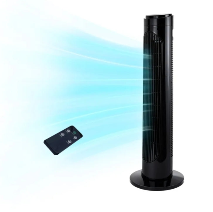 29'' Oscillating Tower Fan Air Cooling 3 Speed Portable Free Stand With Remote Control