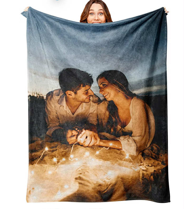 Personalised Blanket Custom Photos Blanket Memory Gift