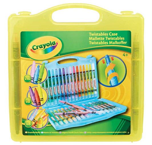 Crayola Twistables Case (32 Pack) (Case colour may vary - Purple, Blue, Yellow)