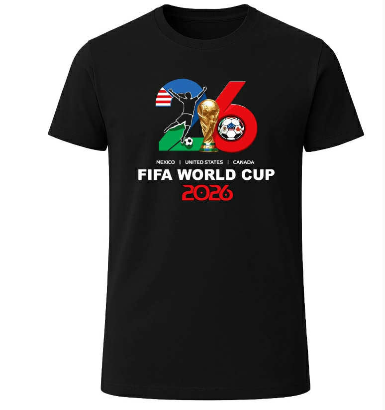 Men’s FIFA World Cup 2026 T-Shirt – Mexico USA Canada Football Fan Graphic Tee