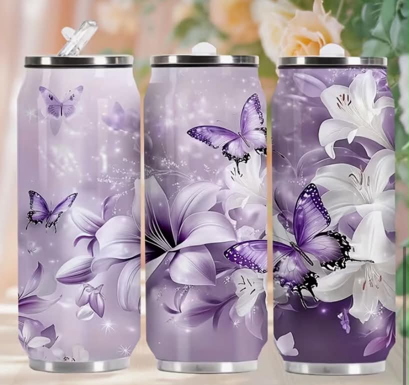 1 pc, 500ml Stainless Steel Sports Bottle with Lid and Straw, Office Insulated Cup