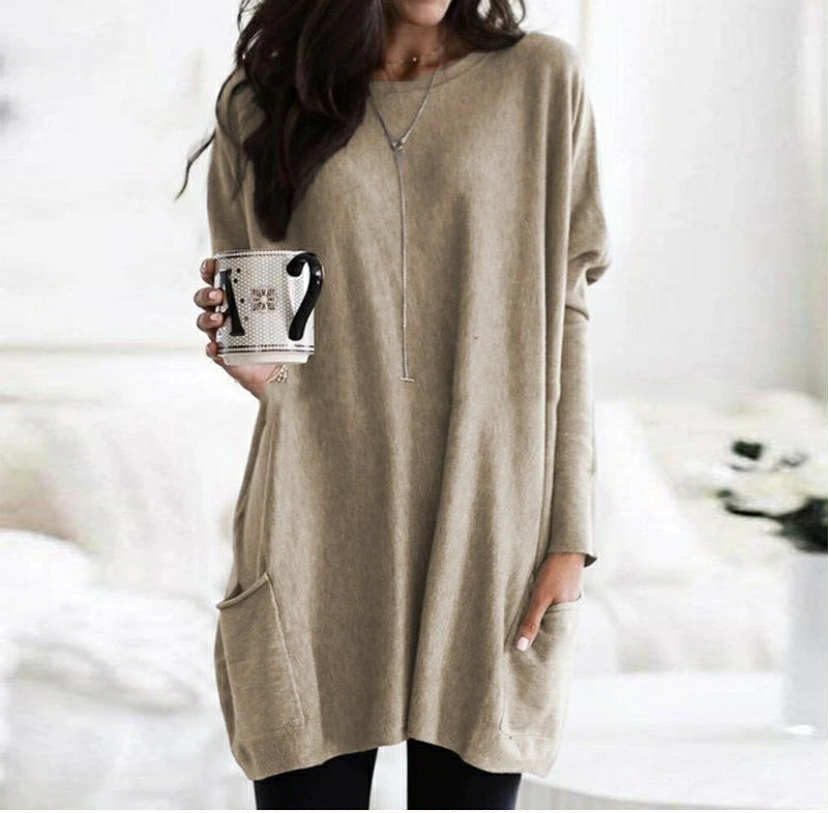 Plus Size Women Baggy Jumper Tops Ladies Tunic Long Sleeve Shirt Dress Pullover