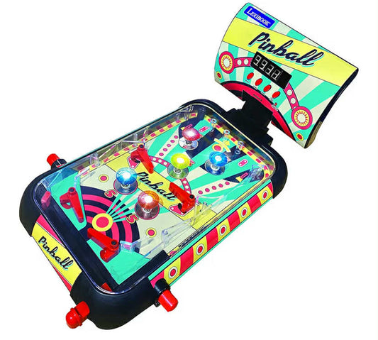 Electronic table pinball, Action and reflex game for children and family, LCD screen, light and sound effects