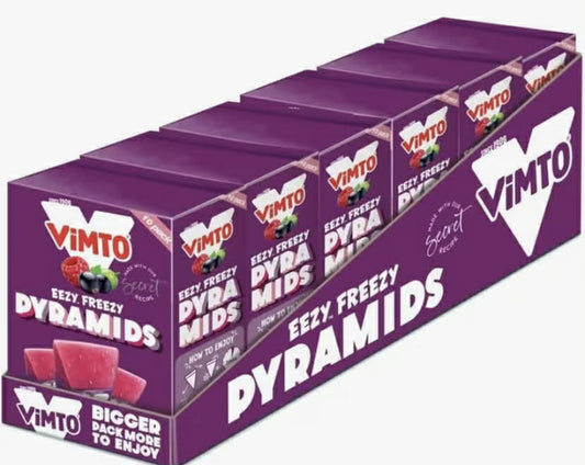 Vimto Ice Pops - Triangle Freeze Lollies - Bulk Box of 48 x 62 ml Vimto Pops - FREEZE AT HOME - The Unmistakable Taste of Vimto, Packed into a Pyramid